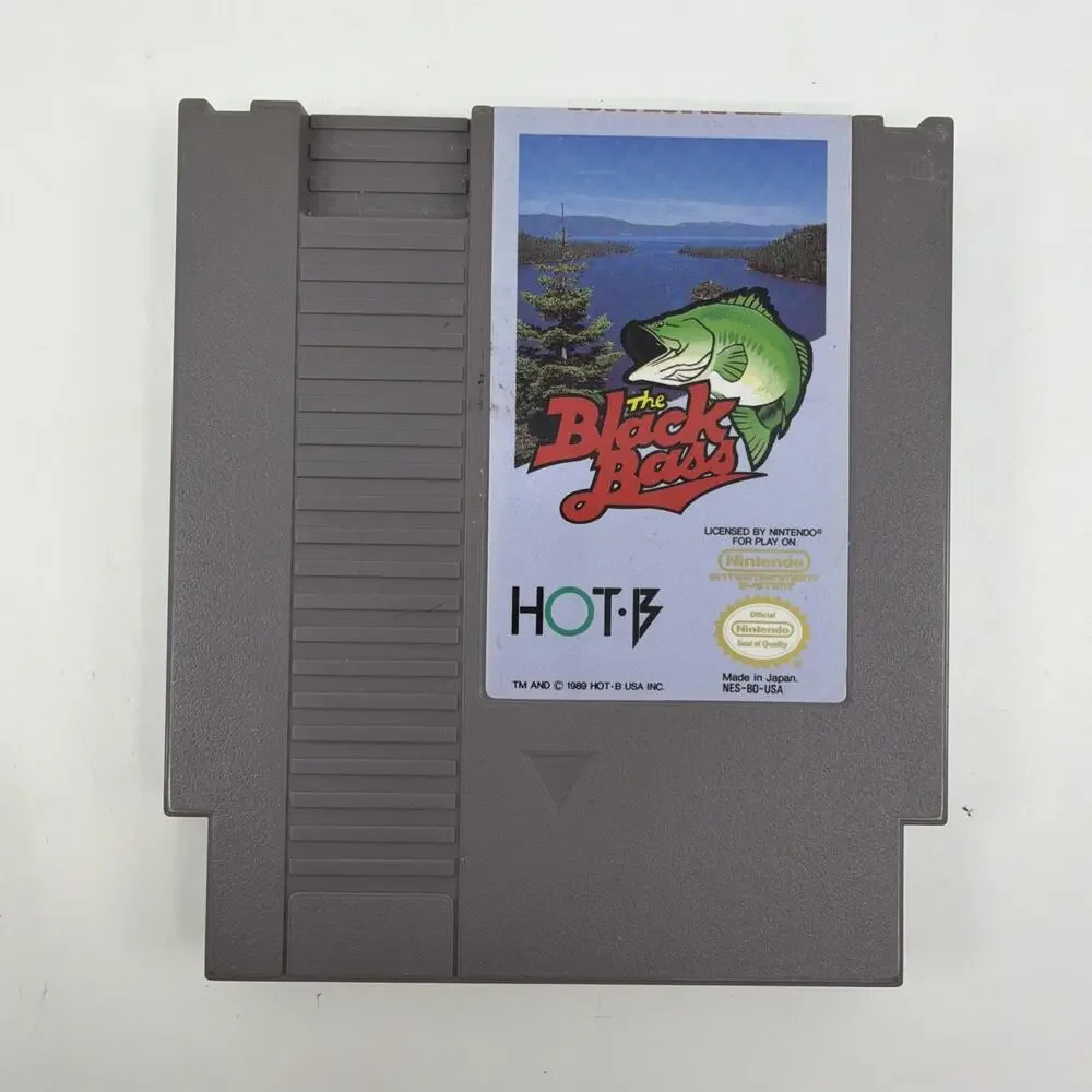The Black Bass Nintendo NES Original Fishing Game Cartridge Only 1989 Authentic